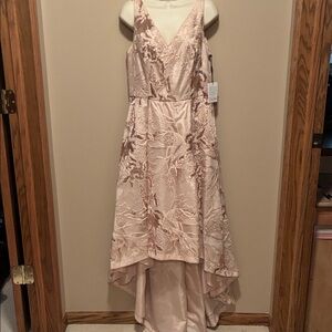 Calvin Klein Pink Floral Prom Dress